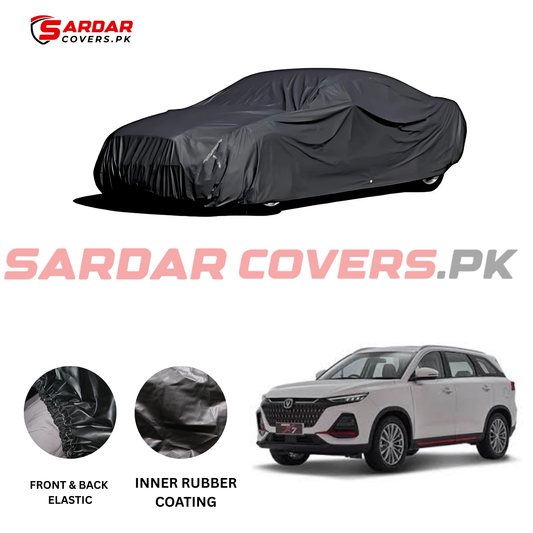 "Changan Oshan X7 Top Cover | Anti-Scratch, Dust Proof & All Weather Protection | Rubber Coated Premium Fabric | Multi-Color | Zipper Bag Packing"