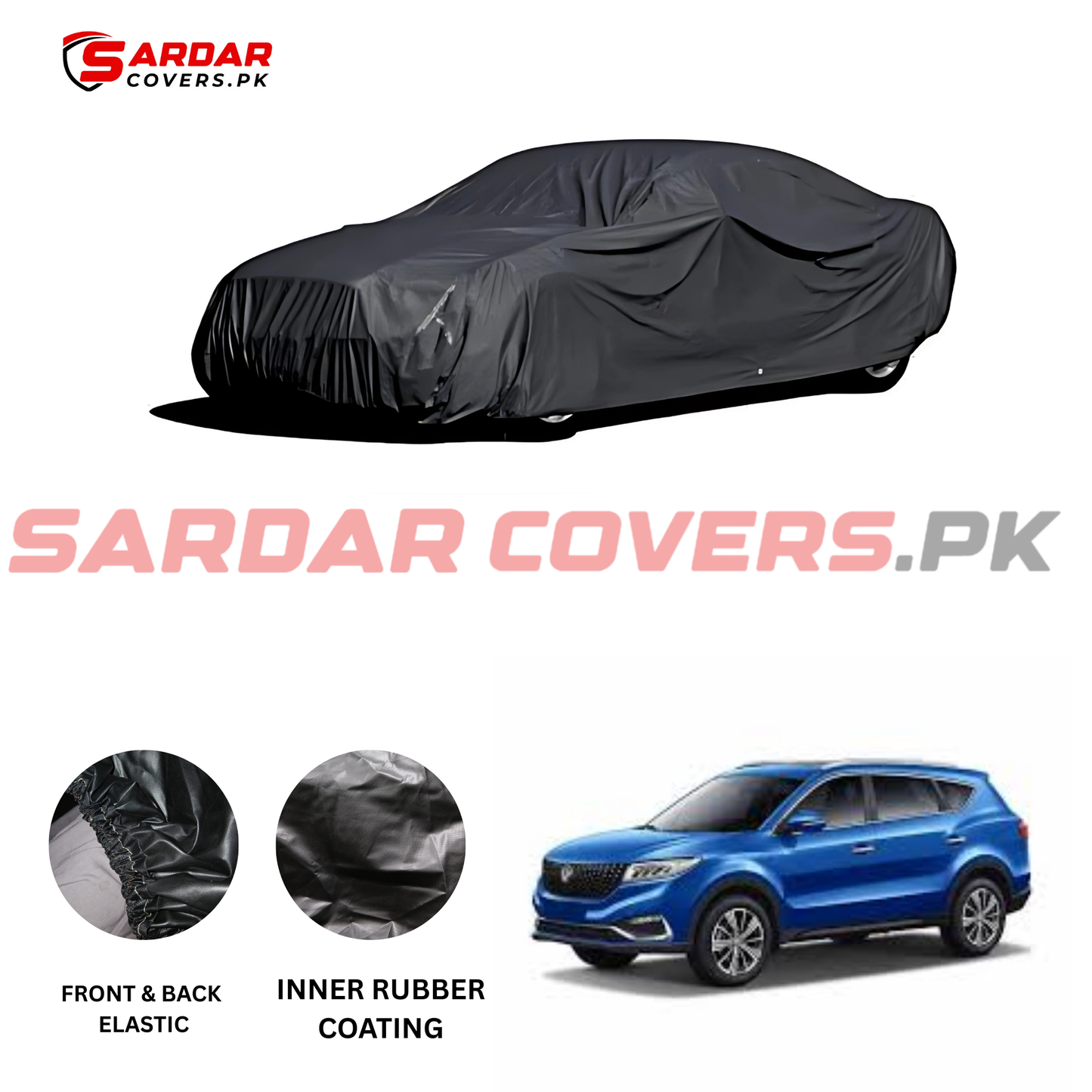 "DFSK Glory 580 Pro Top Cover | Anti-Scratch, Dust Proof & All Weather Protection | Rubber Coated Premium Fabric | Multi-Color | Zipper Bag Packing"