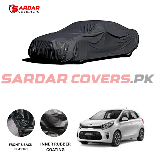 "Kia Picanto Top Cover | Anti-Scratch, Dust Proof & All Weather Protection | Rubber Coated Premium Fabric | Multi-Color | Zipper Bag Packing"