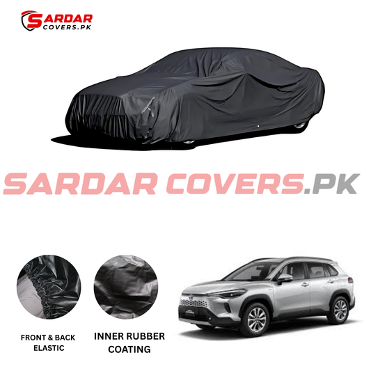 "Toyota Cross Top Cover | Anti-Scratch, Dust Proof & All Weather Protection | Rubber Coated Premium Fabric | Multi-Color | Zipper Bag Packing"