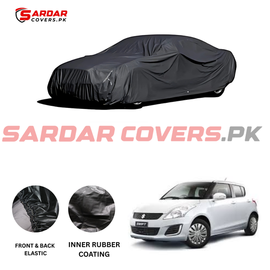 "Suzuki Old Swift Car Top Cover | Anti-Scratch, Dust Proof & All Weather Protection | Rubber Coated Premium Fabric | Multi-Color | Zipper Bag Packing"