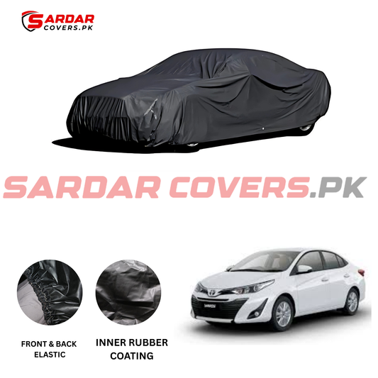 "Toyota Yaris Top Cover | Anti-Scratch, Dust Proof & All Weather Protection | Rubber Coated Premium Fabric | Multi-Color | Zipper Bag Packing"