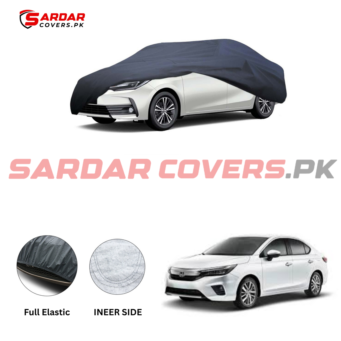 Honda City Anti Scratch Water Resistant PVC Cotton Top Cover | Model 2021 - 2024