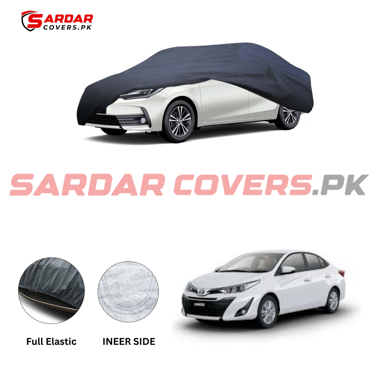 Toyota Yaris Anti Scratch Water Resistant PVC Cotton Top Cover