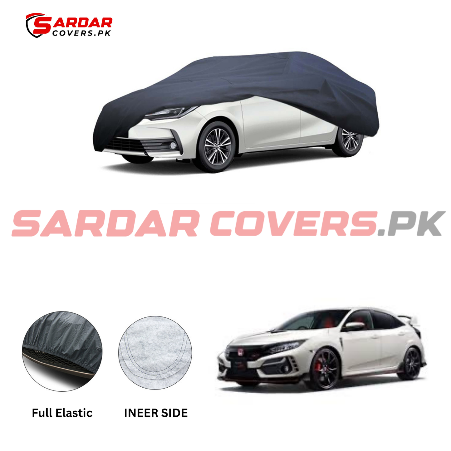 Honda Civic Anti Scratch Water Resistant PVC Cotton Top Cover | Model 2016 - 2021