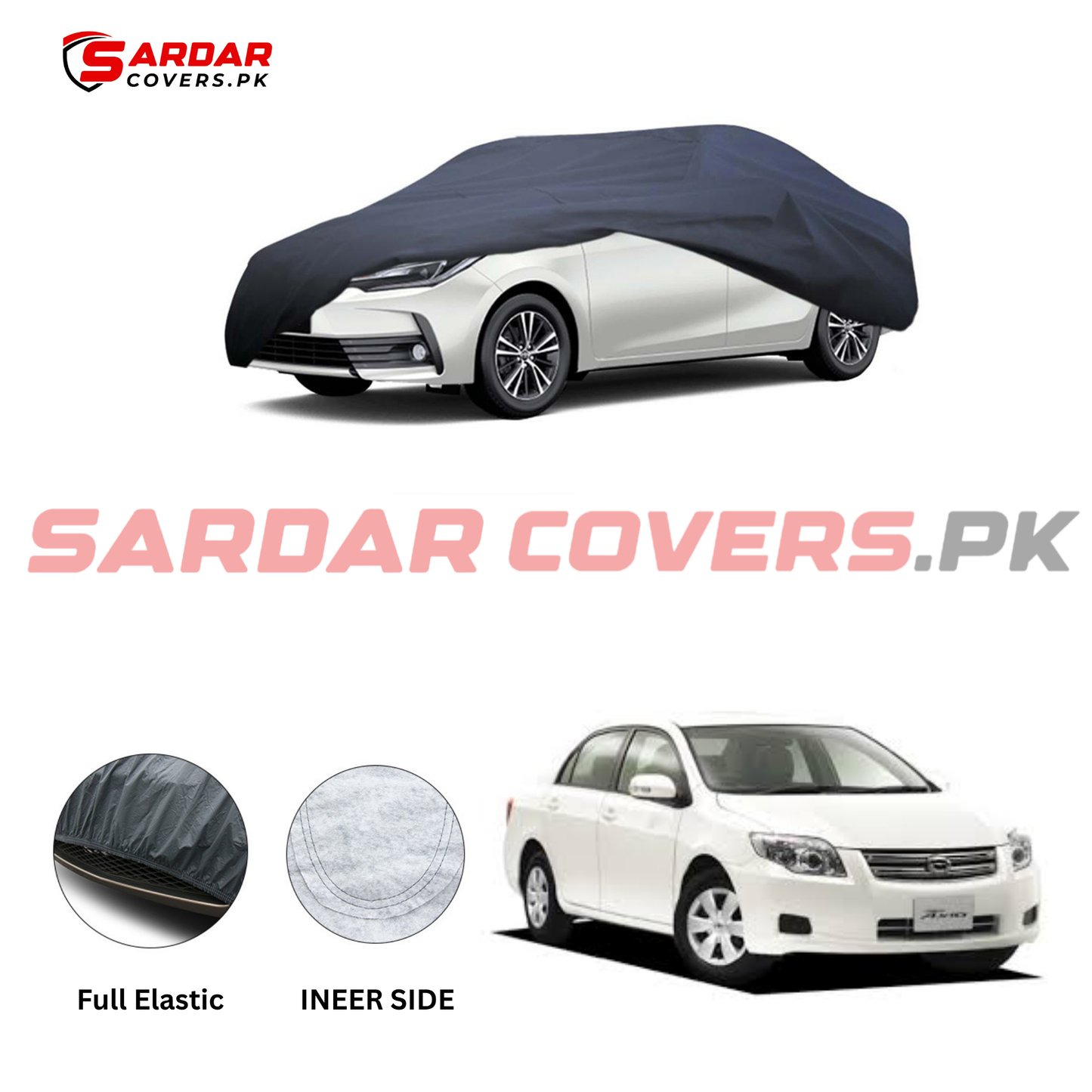 Toyota Axio Anti Scratch Water Resistant PVC Cotton Top Cover