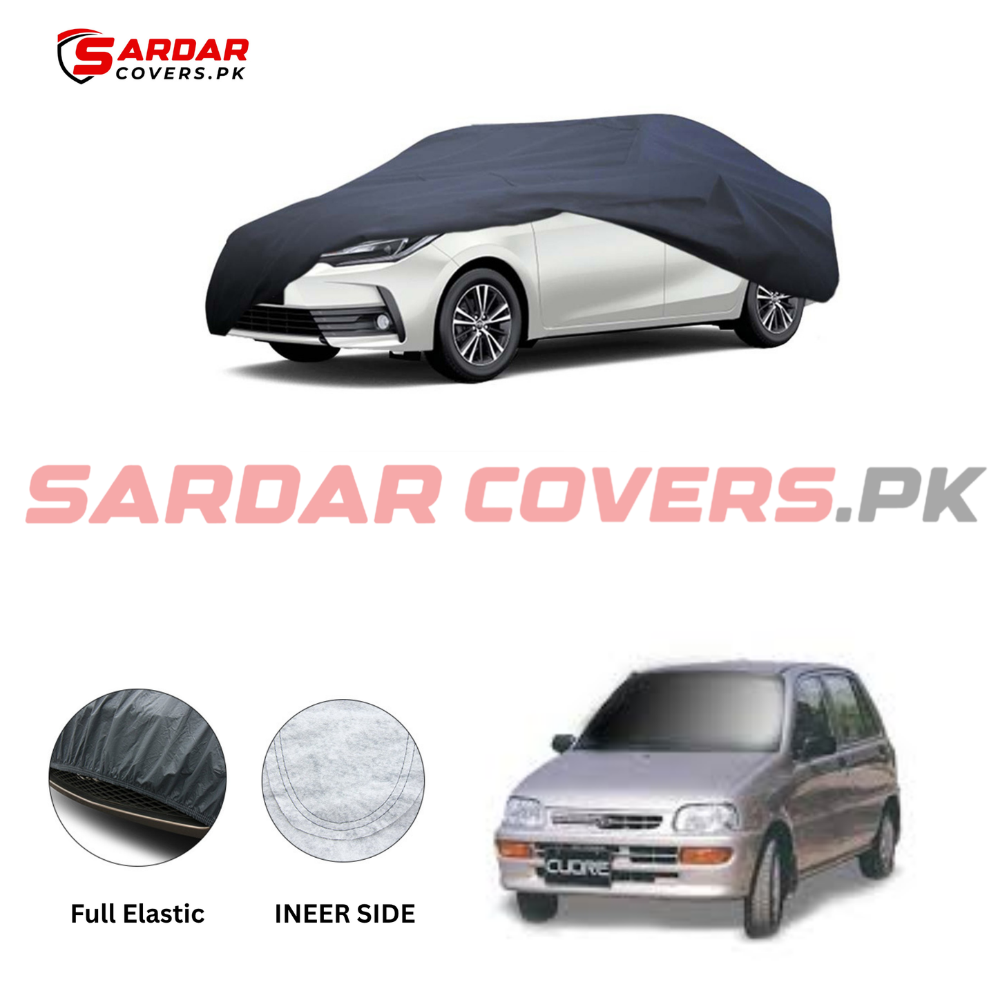 Daihatsu Coure Anti Scratch Water Resistant PVC Cotton Top Cover