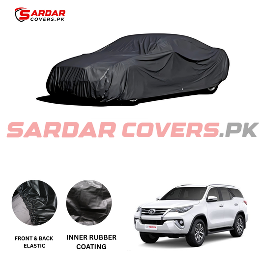 "Toyota Fortuner Top Cover | Anti-Scratch, Dust Proof & All Weather Protection | Rubber Coated Premium Fabric | Multi-Color | Zipper Bag Packing"