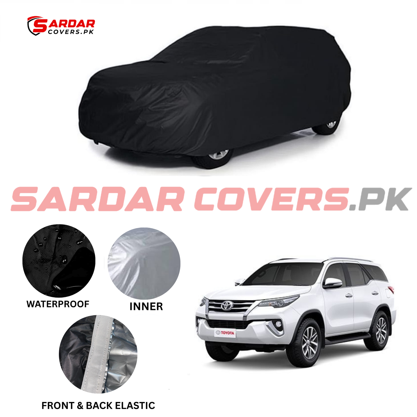 Toyota Fortuner Water Resistant Parachute Top Cover