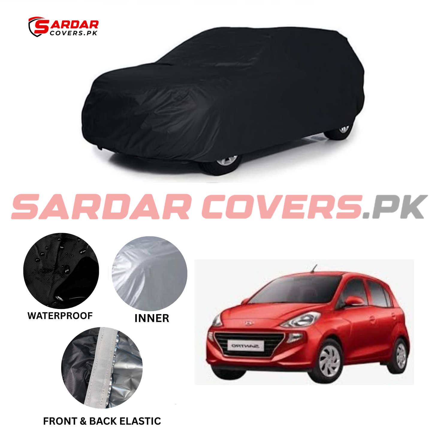 Hyundai Santro Water Resistant Parachute Top Cover