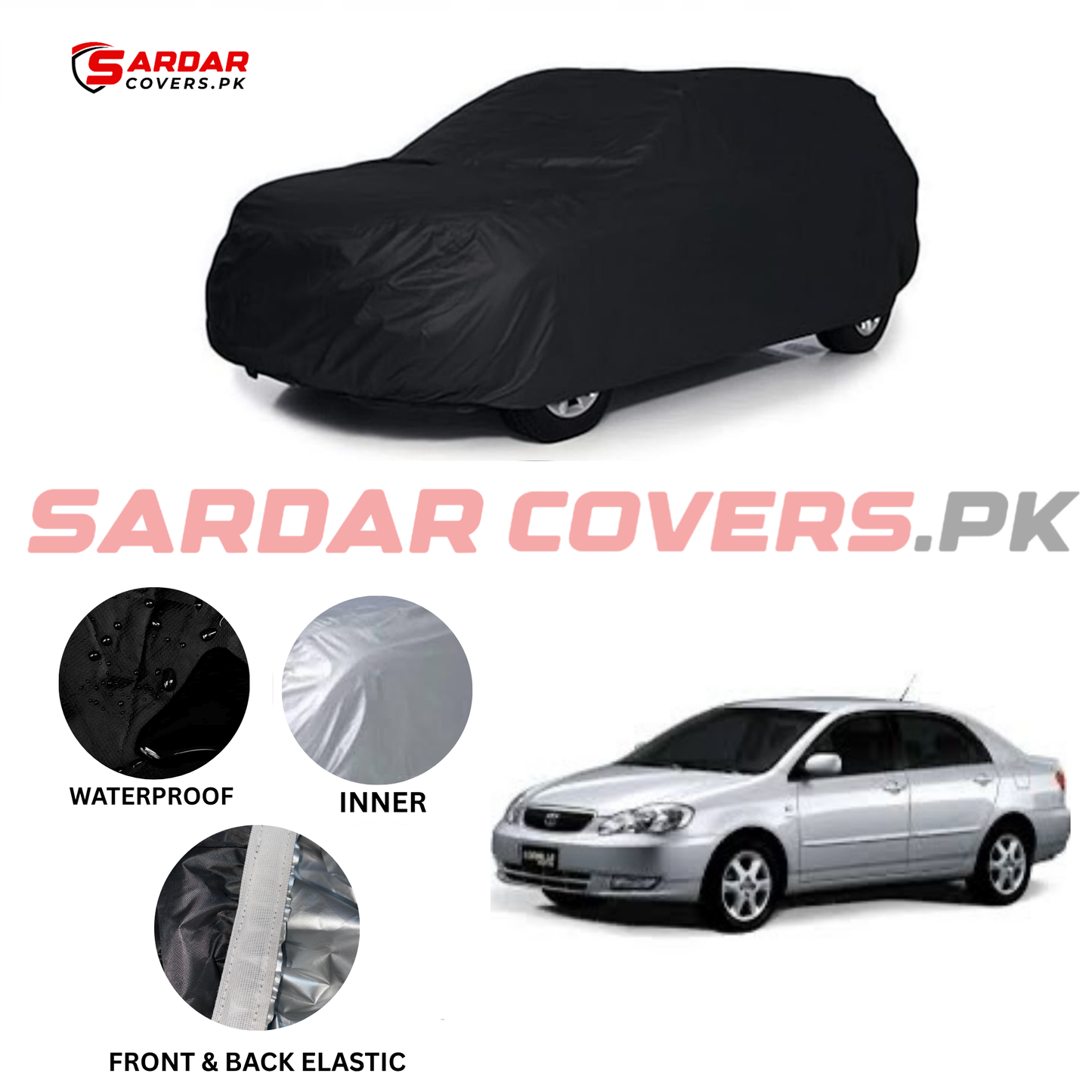 Toyota Corolla Water Resistant Parachute Top Cover | Model 2003 - 2008