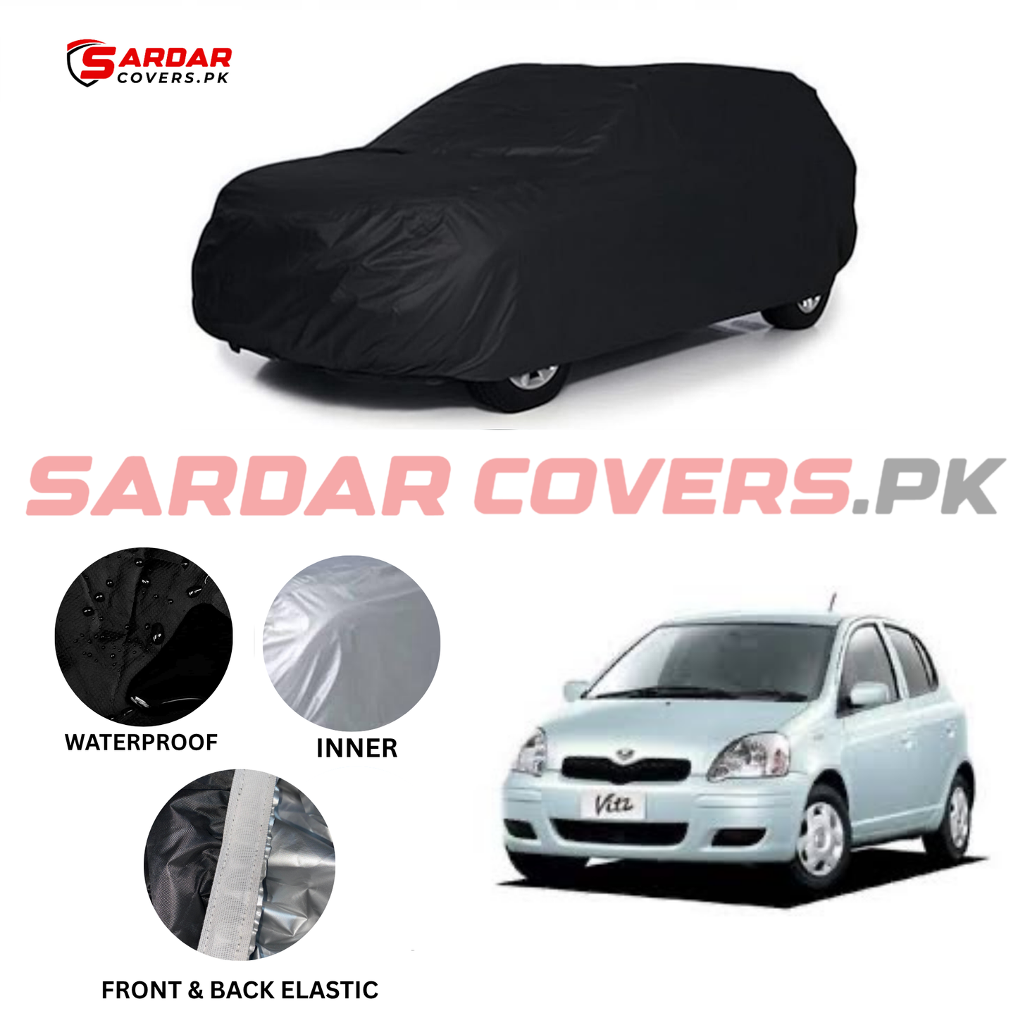 Toyota Old Vitz Water Resistant Parachute Top Cover