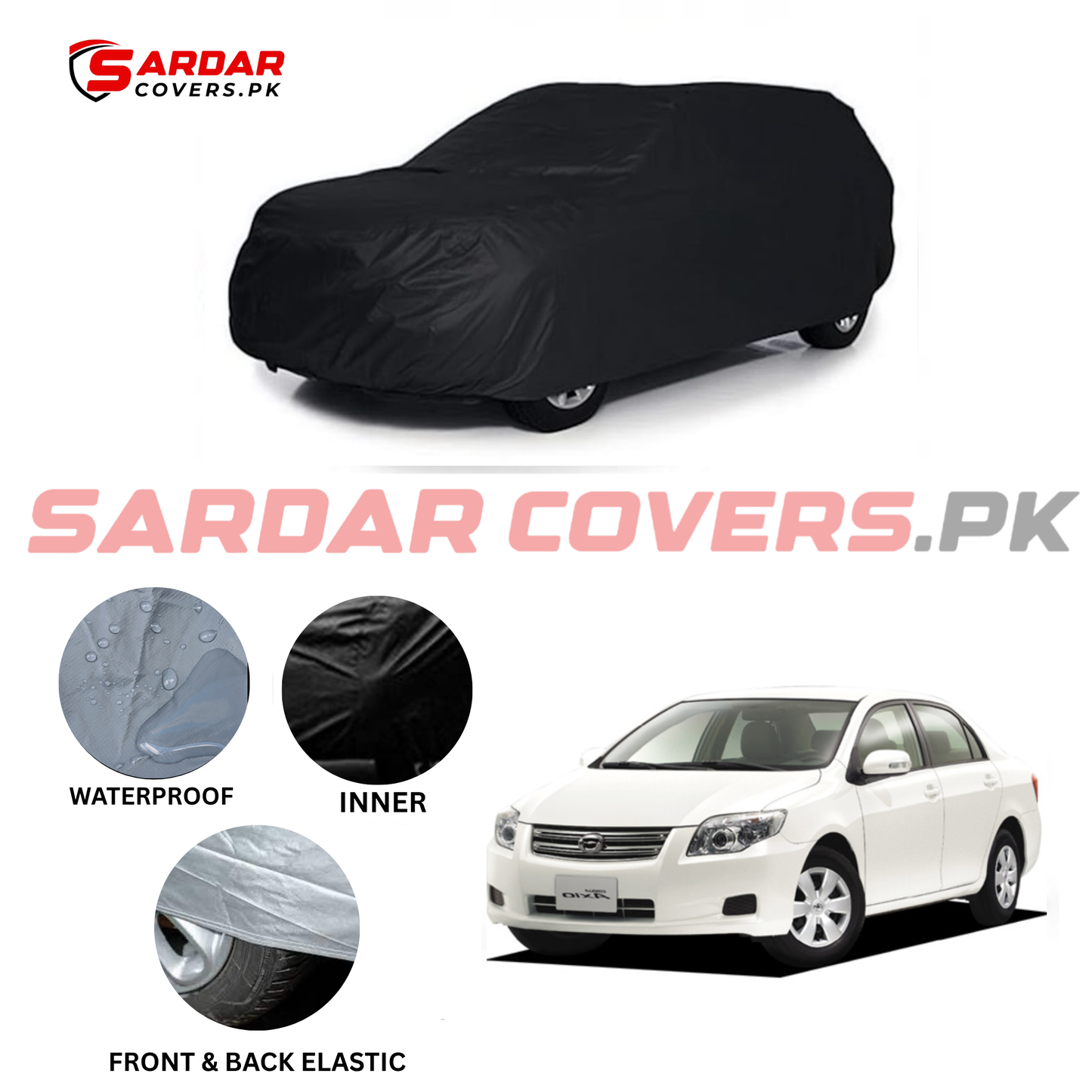 Toyota Axio Water Resistant Parachute Top Cover | Model 2007 - 2010
