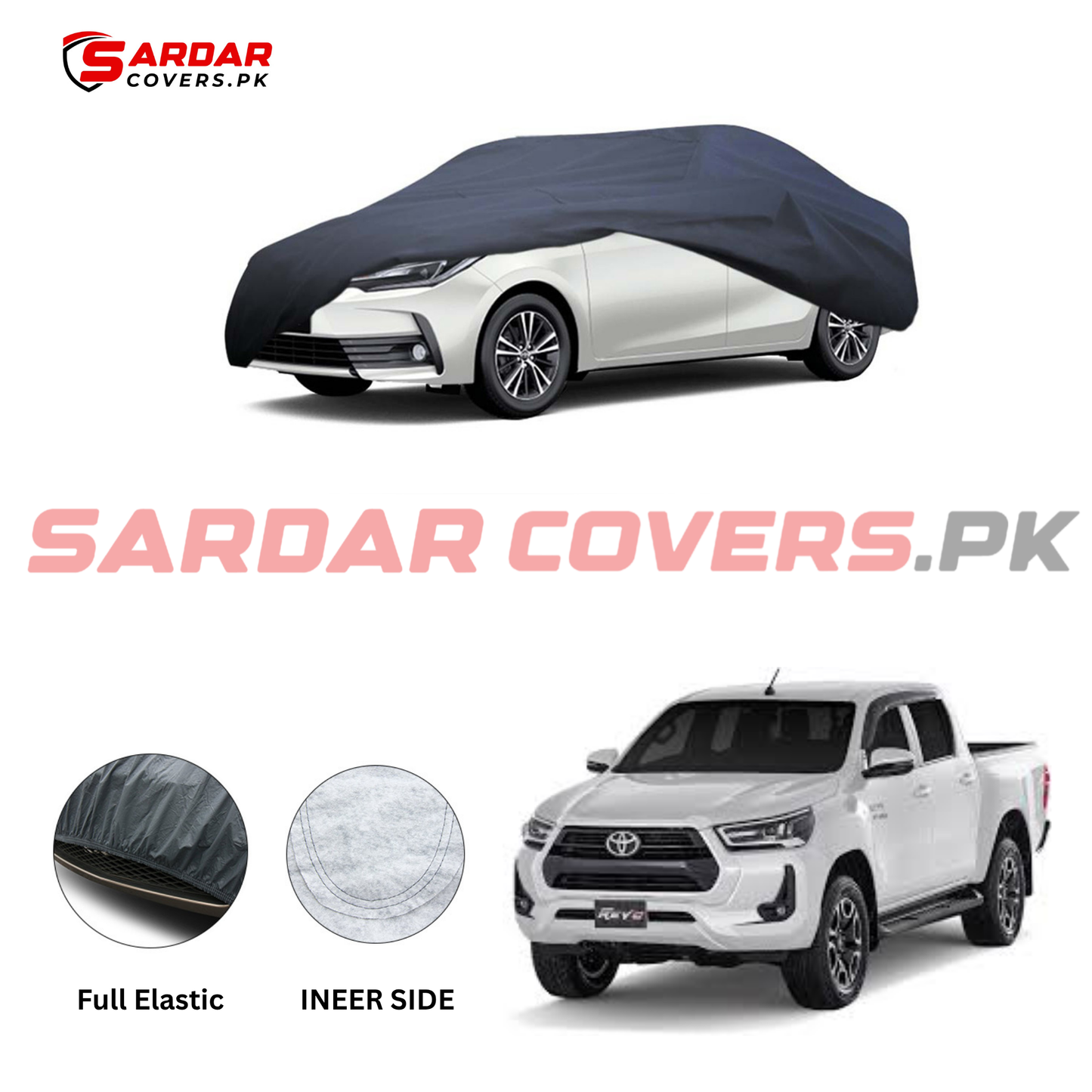 Toyota Vigo Revo Anti Scratch Water Resistant PVC Cotton Top Cover