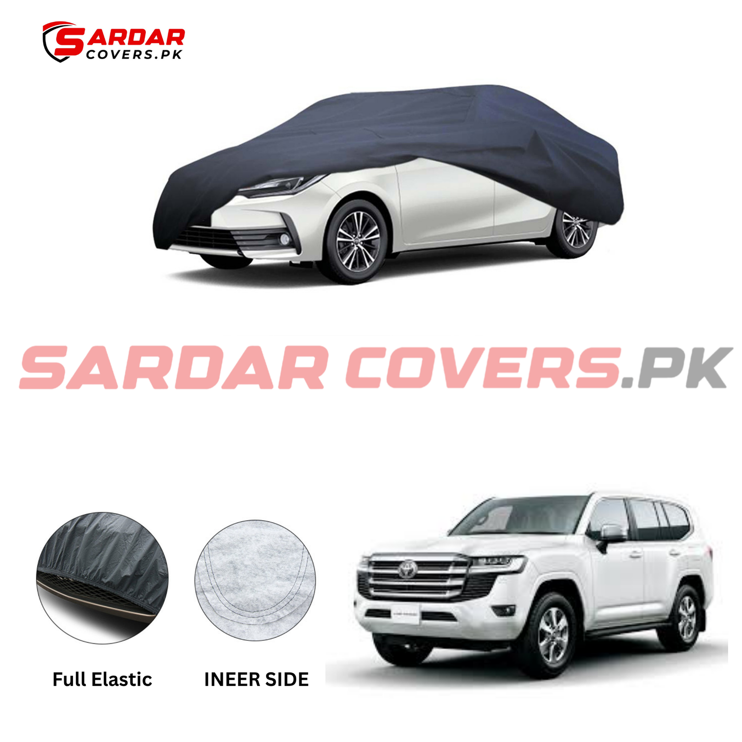 Toyota Land Cruiser Anti Scratch Water Resistant PVC Cotton Top Cover