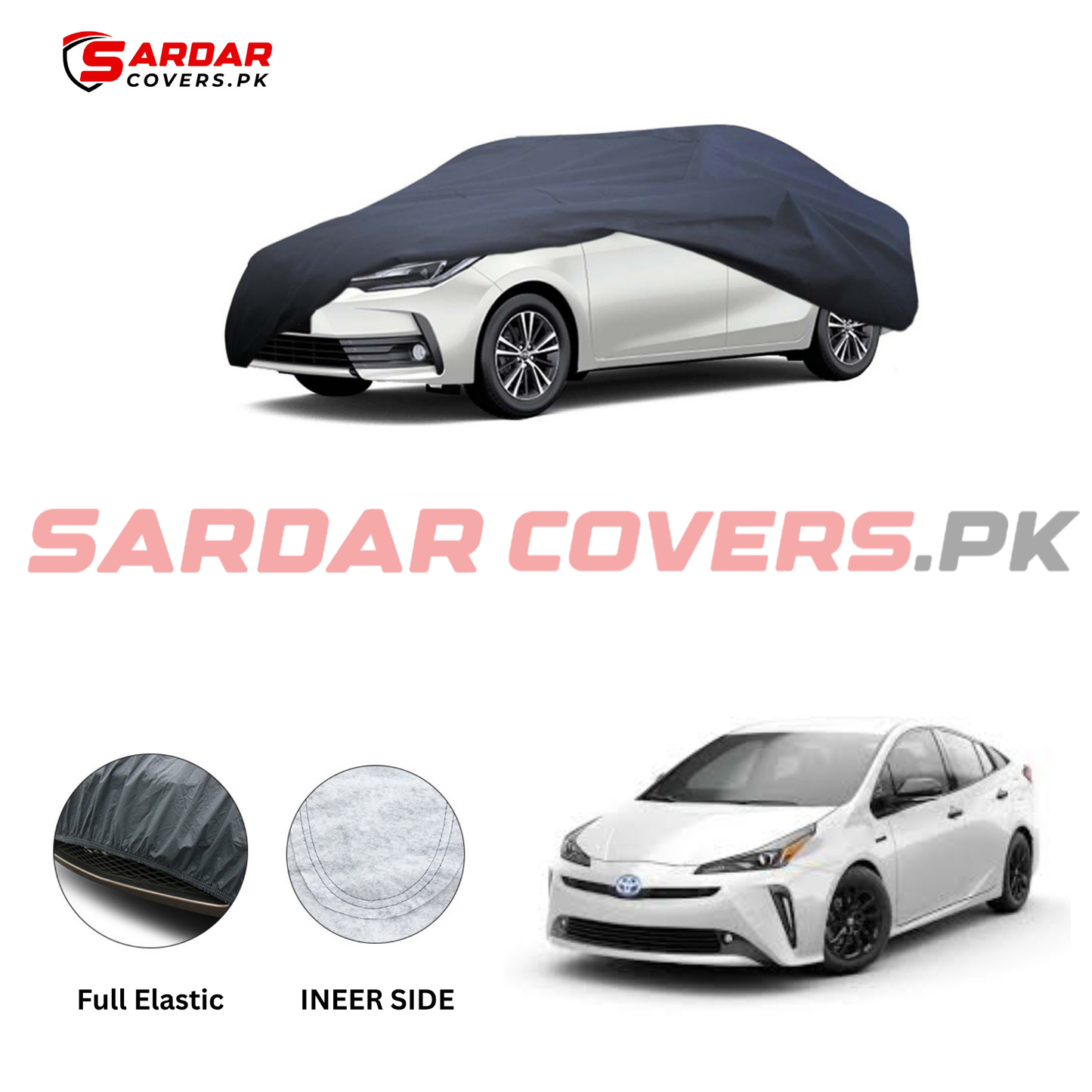 Toyota Prius Anti Scratch Water Resistant PVC Cotton Top Cover | Model 2018 - 2024