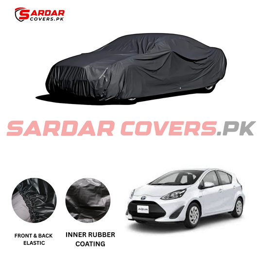 "Toyota Aqua Top Cover | Anti-Scratch, Dust Proof & All Weather Protection | Rubber Coated Premium Fabric | Multi-Color | Zipper Bag Packing"