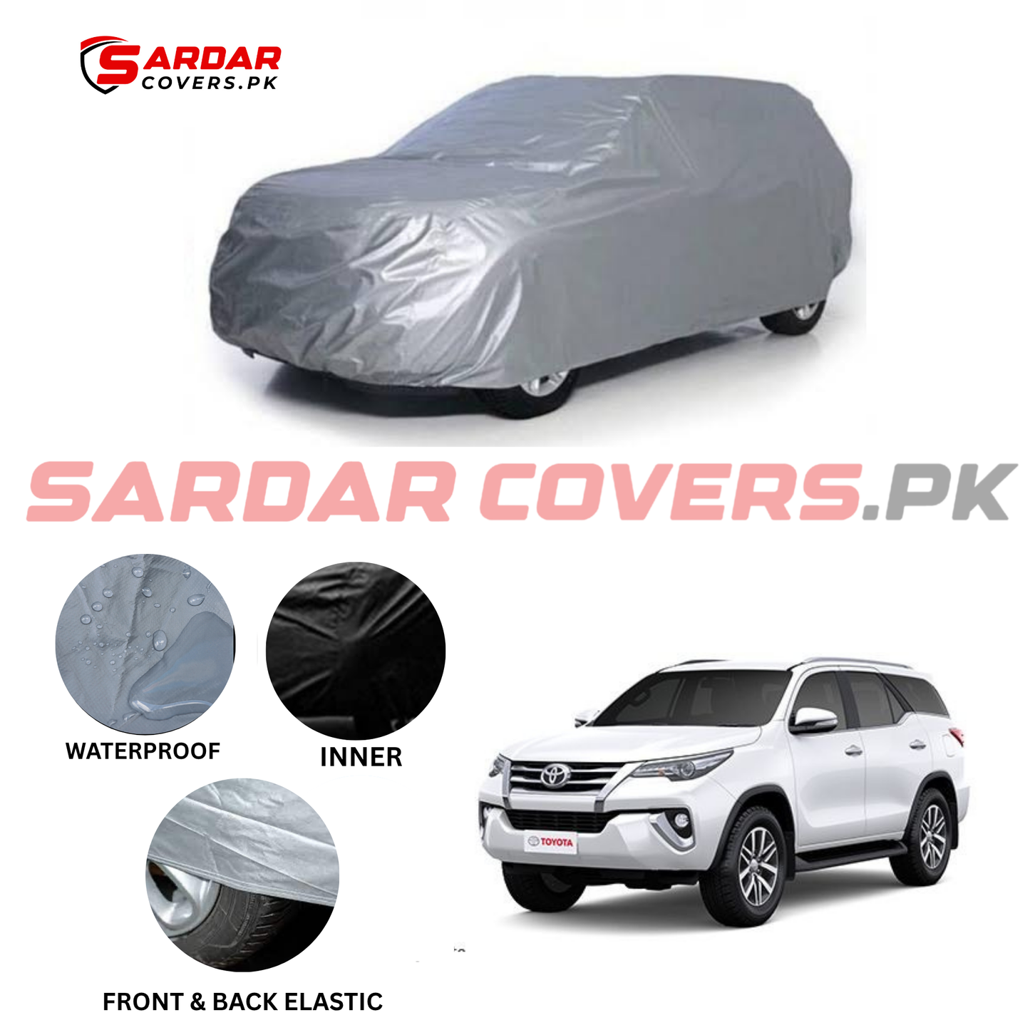 Toyota Fortuner Water Resistant Parachute Top Cover