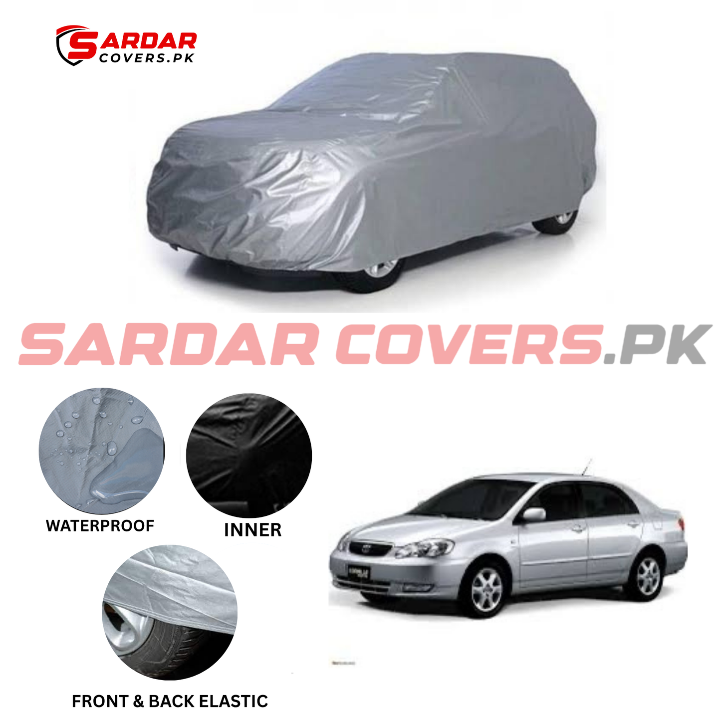 Toyota Corolla Water Resistant Parachute Top Cover | Model 2003 - 2008