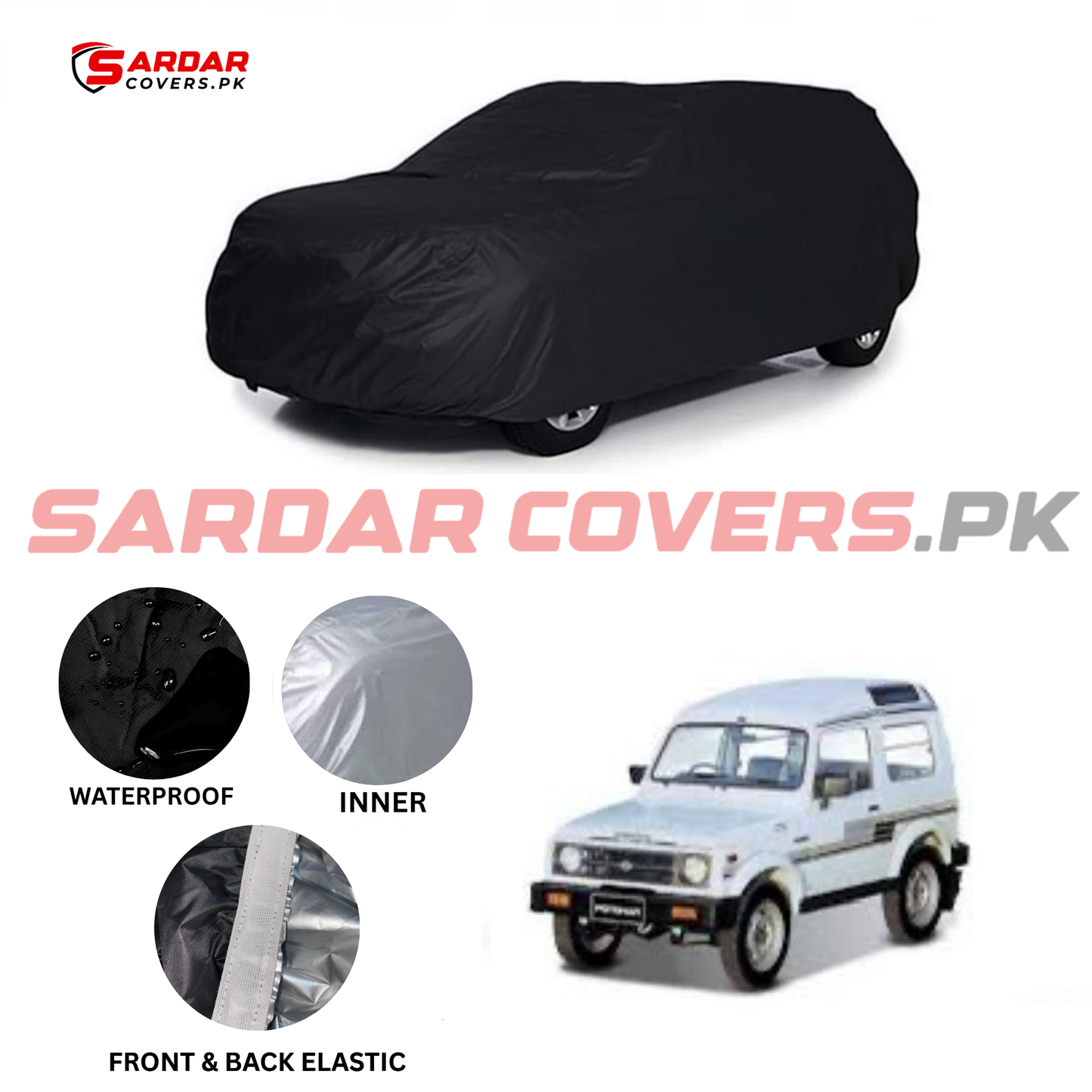 Suzuki Potohar Jeep Water Resistant Parachute Top Cover