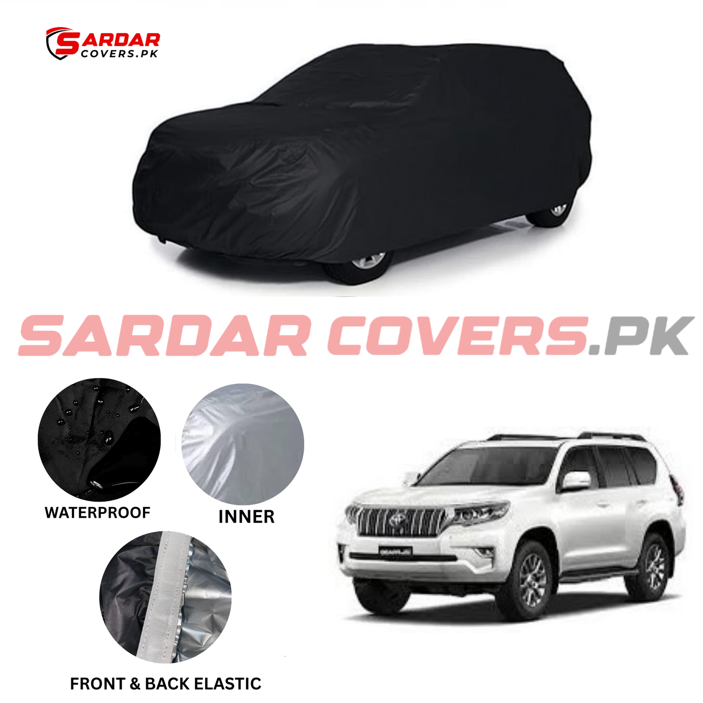Toyota Prado Water Resistant Parachute Top Cover