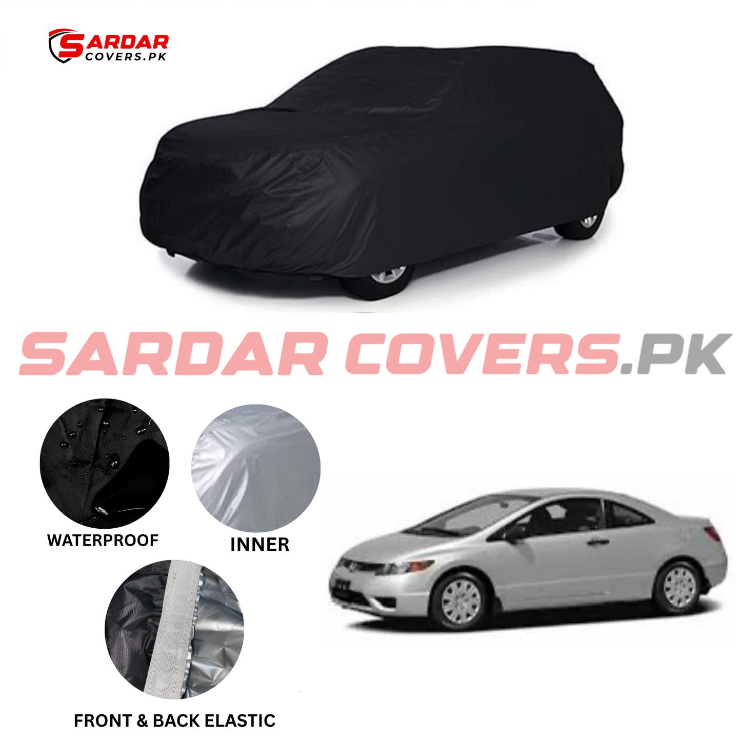 Honda Civic Water Resistant Parachute Top Cover | Model 2002 - 2006